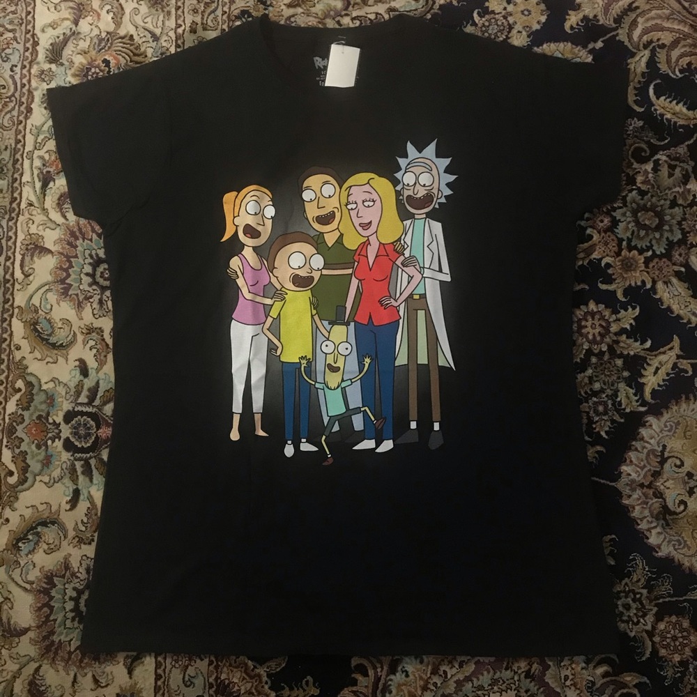 Rick and Morty T Shirt Size 2XL Ladies Fit (Black)